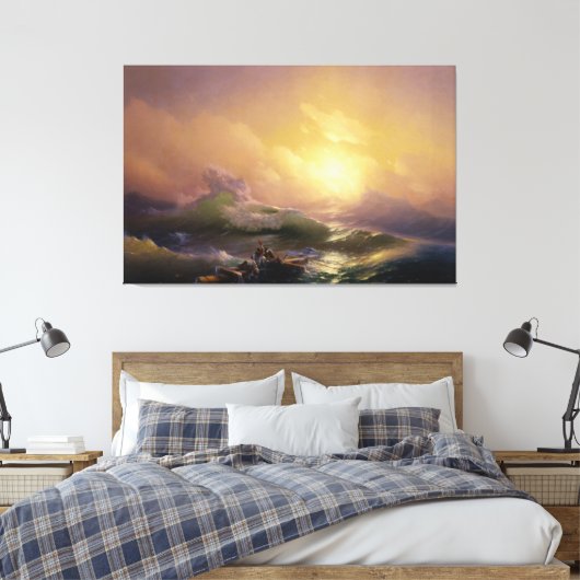 Ivan Konstantinovich Aivazovsky - The Ninth Wave キャンバスプリント (インサイチュ (寝室))