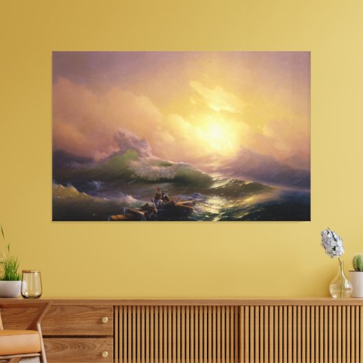 Ivan Konstantinovich Aivazovsky - The Ninth Wave キャンバスプリント (インサイチュ (リビング))