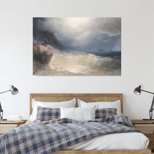 Ivan Konstantinovich Aivazovsky - The Survivor キャンバスプリント (インサイチュ (寝室))