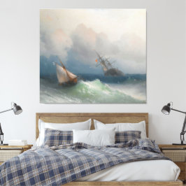 Ivan Konstantinovich Aivazovsky - Two Ships At Sea キャンバスプリント