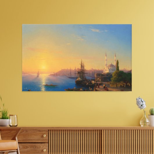 Ivan Konstantinovich Aivazovsky - View Of Constant キャンバスプリント (インサイチュ (リビング))