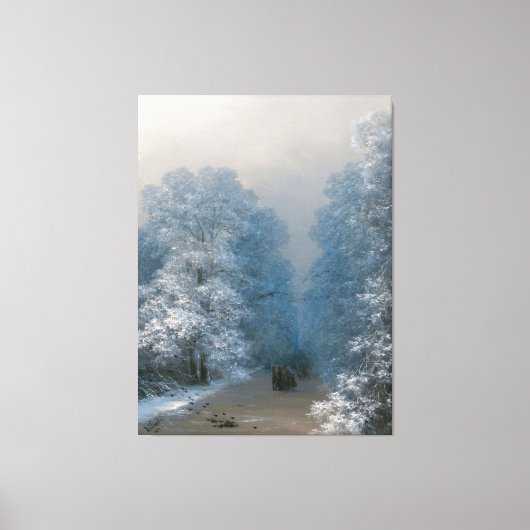 Ivan Konstantinovich Aivazovsky - Winter Landscape キャンバスプリント (正面)