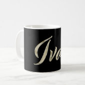Ivan Name whitegold Tasse Teetasse Kaffeetasse コーヒーマグカップ (正面左)