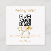 IVANA黄エレガント色と白の花結婚の エンクロージャーカード (正面)