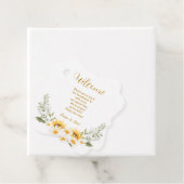 IVANA黄エレガント色と白の花結婚の フェイバータグ (インサイチュ)