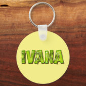 Ivana Name Kiwi Design Schlüsselanhänger キーホルダー (正面)