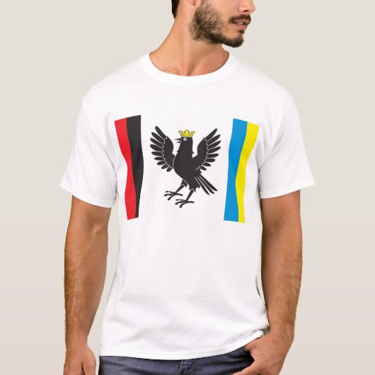 Ivano-Frankivsk Oblast、ウクライナの旗 Tシャツ (正面)