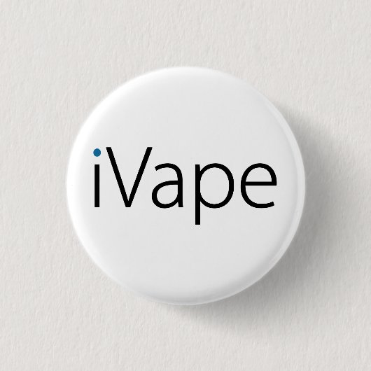 iVapeのVapingの電子タバコファン 缶バッジ (正面)
