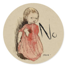 Ivar Arosenius Lillan挑戦的小さな女の子はノーと言う