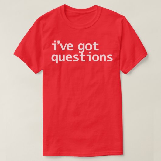 Iveの得質問のおもしろいタイポグラフィ Tシャツ (デザイン正面)