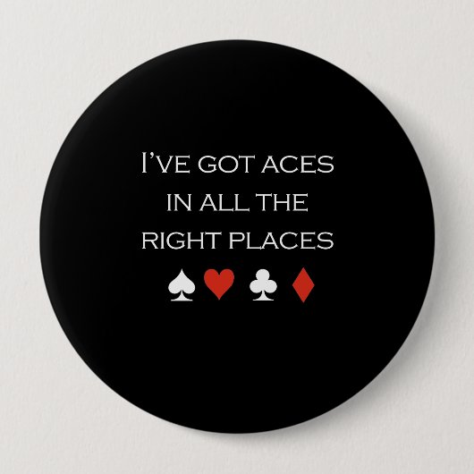 Iveはすべての権利の場所のTシャツの白のエースを得ました 缶バッジ (正面)