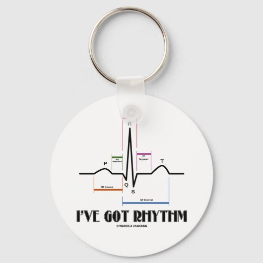 I've 得 Rhythm (ECG/EKG - Oldgate Lane Outline) キーホルダー (正面)
