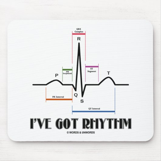 I've 得 Rhythm (ECG/EKG - Oldgate Lane Outline) マウスパッド (正面)
