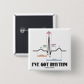 I've 得 Rhythm (ECG/EKG - Oldgate Lane Outline) 缶バッジ (正面&裏面)