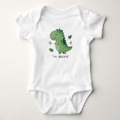 I've arrived Dinosaur Baby Bodysuit - Personalized ベビーボディスーツ (正面)