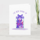 "I've been saving up" Jar of Love Valentine's Day カード (正面)