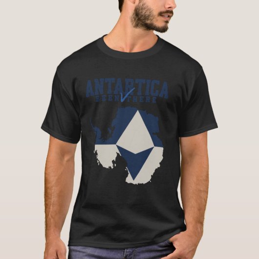 I've Been There Map Flag of Antarctica South Pole  Tシャツ (正面)