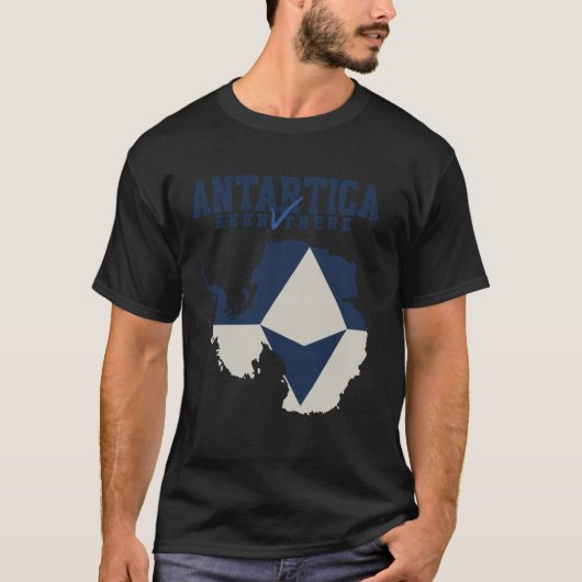 I've Been There Map Flag of Antarctica South Pole Tシャツ (正面)