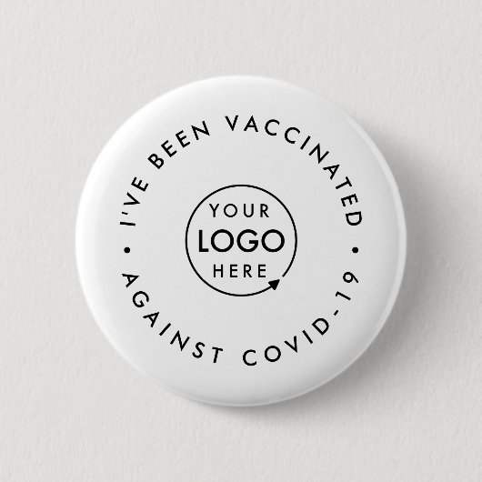 I've been Vaccinated Covid-19 Business Logo Staff 缶バッジ (正面)