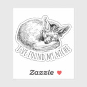 I've Found My Niche Cozy Napping Fox シール (シート)