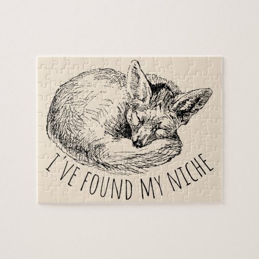 I've Found My Niche Cozy Napping Fox ジグソーパズル (横)