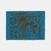 I've got friends in low places corgi dad  フリースブランケット (正面(横))