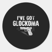 I've Got Glockoma Funny Vintage  ラウンドシール (正面)