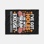 Ive Got Holes In My Brain Multiple Sclerosis Aware フリースブランケット (正面(横))