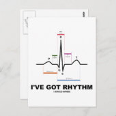 I've Got Rhythm（ECG - EKG 心拍） ポストカード (正面/裏面)