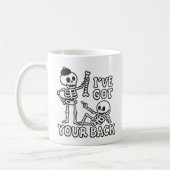 I've got your back funny skeleton コーヒーマグカップ (左)