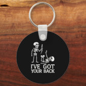 Ive Got Your Back Halloween Skeletons Costume Funn キーホルダー (正面)