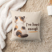 "I've heard enough" Cat Wearing Headphone クッション (ブランケット)