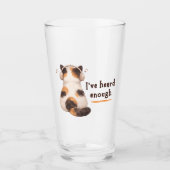 "I've heard enough" Cat Wearing Headphone タンブラーグラス (正面)