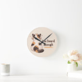 "I've heard enough" Cat Wearing Headphone ラウンド壁時計 (ホーム)