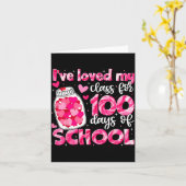 I've Loved My Cl For 100 Days Of School Men Women  カード (黄色い花)