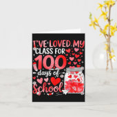 I've Loved My Cl For 100 Days Of School Valentine カード (黄色い花)