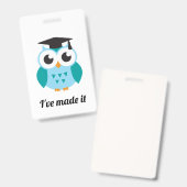 Ive made it cute wise owl バッジ (正面＆裏面)