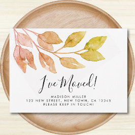 I've Moved秋の葉の動き発表 案内状