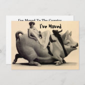 I've Moved farm country ranchヴィンテージの発表 案内状 (正面/裏面)