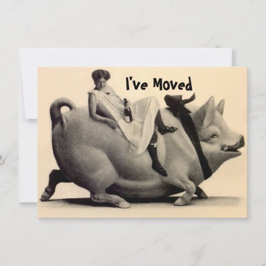 I've Moved farm country ranchヴィンテージの発表 案内状 (正面)