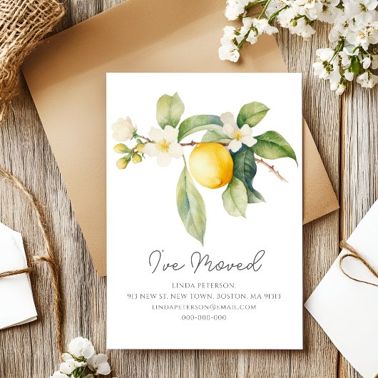 I've Moved | Lemon Blossom New Address  案内ポストカード