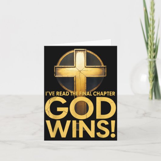 I've Read The Final Chapter God Wins Cross Christi カード (正面)