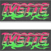 Ivette Vorname Name Graffiti Aufkleber Sticker シール (正面)