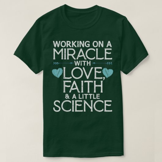 IVFカッコいい女男性へ胚移植ミラクルファイ Tシャツ (デザイン正面)