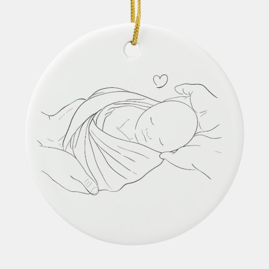 IVFドクターズミラクルワークギフトオーナメントピンク セラミックオーナメント (正面)