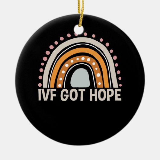 Ivfホープ得Ivf戦士Ivfベビーアナウンスメントボー セラミックオーナメント (正面)
