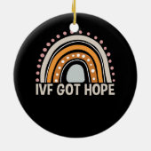 Ivfホープ得Ivf戦士Ivfベビーアナウンスメントボー セラミックオーナメント (裏面)