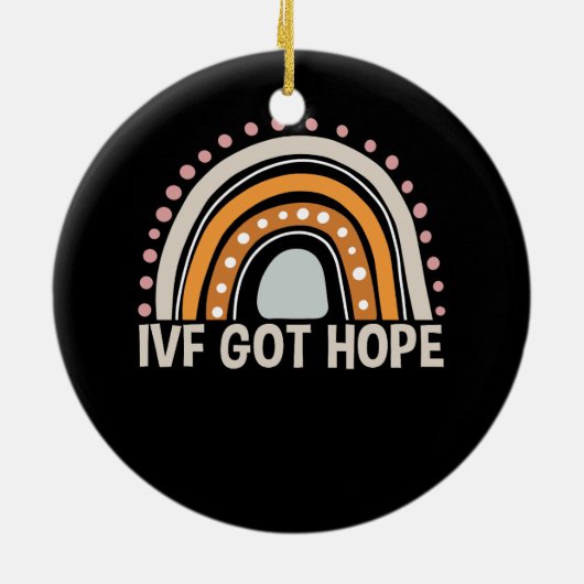 Ivfホープ得Ivf戦士Ivfベビーアナウンスメントボー セラミックオーナメント (裏面)