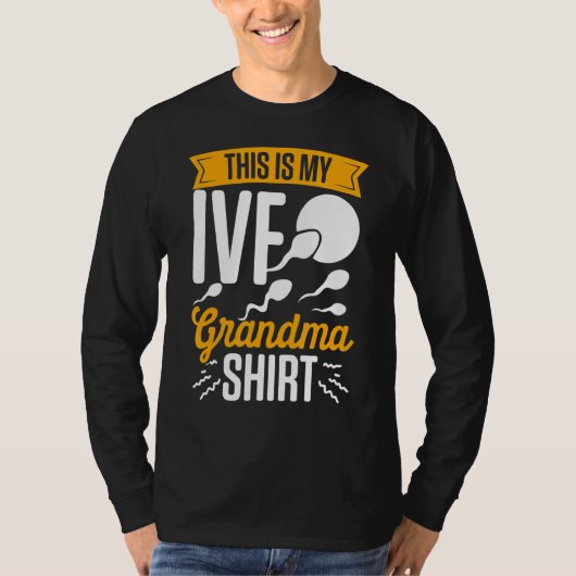 Ivf生存者戦士おばあちゃんおもしろい転送日インフィ Tシャツ (正面)