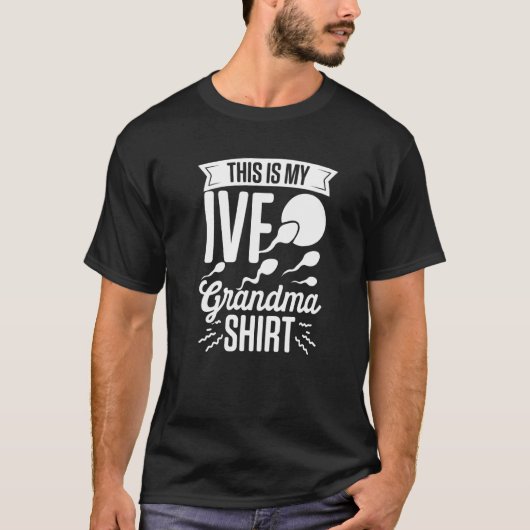 IVF生存者戦士おばあちゃんおもしろい転送日インフィ Tシャツ (正面)